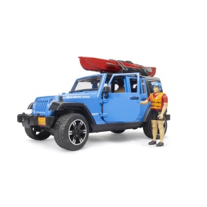Bruder Jeep Wrangler Rubicon Unlimited cu caiac si figurina - Img 3