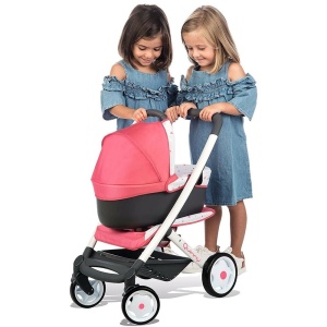 Carucior pentru papusi Smoby Quinny Combi 3 in 1 roz - Img 4