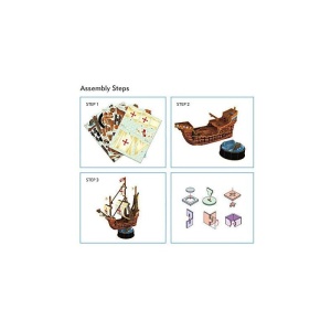 Cubic Fun - Puzzle 3D Nava Santa Maria 93 Piese - Img 4