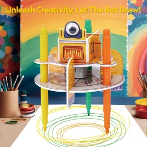 Cubic Fun - Puzzle 3D robot desenator 13 piese - Img 2