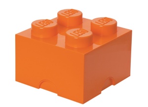 Cutie depozitare LEGO 2x2 portocaliu