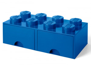 Cutie depozitare LEGO 2x4 cu sertare, albastru - Img 1