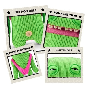Fuggler - Jucarie de plus, 23 cm - Ciudateii in vacanta, Smiley O Riley - green - Img 4