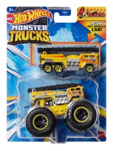 Hot Wheels Monster Truck Si Masinuta Metalica 5 Alarm