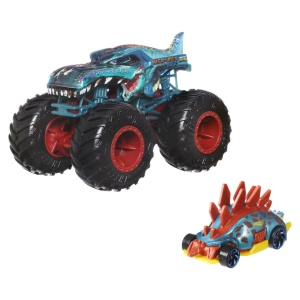 Hot Wheels Monster Truck Si Masinuta Metalica Mega Wrex - Img 2