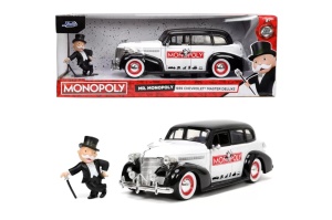 Jada Set Masinuta Metalica Chevrolet Master Deluxe 1939 Scara 1:24 Si Figurina Mr Monopoly - Img 6