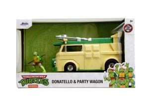 Jada Testoasele Ninja Set Metalic Figurina Donatello Si Vagonul De Petrecere Scara 1 La 24