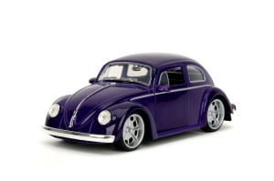 Jada Wednesday Set Masinuta Metalica Volkswagen Beetle 1:24 Si Figurina Metalica Wednesday 7Cm - Img 4