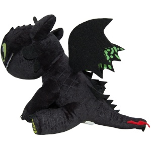 Jucarie din plus Toothless cu aripi fluorescente, Dragons, 34 cm - Img 3