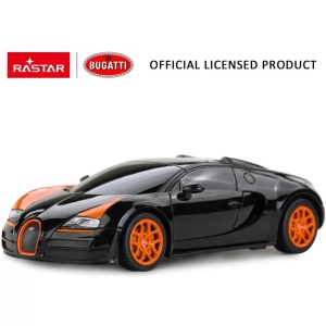 Masina Cu Telecomanda Bugatti Grand Sport Vitesse Negru Cu Scara 1 La 18 - Img 2