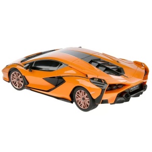 Masina Cu Telecomanda Lamborghini Sian Portocaliu Cu Scara 1 La 24 - Img 3