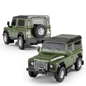 Masinuta Metalica Convertibila Land Rover Defender Verde Cu Scara 1 La 32 - Img 3