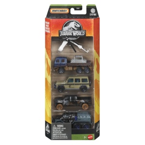 Matchbox Set 5 Masinute Metalice Jurassic World Scara 1 La 64