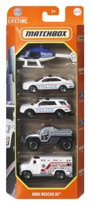 Matchbox Set 5 Masinute Metalice Mbx Rescue Iii Scara 1:64 - Img 1