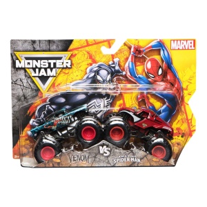 Monster Jam Set 2 Masinute Metalice Venom Vs The Amazing Spiderman Scara 1 La 65