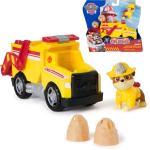 Patrula Catelusilor Vehicul De Salvare Masina De Pompieri Si Figurina Rubble - Img 5