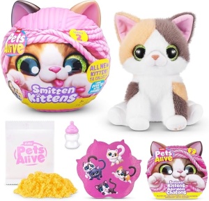 Pets Alive - Jucarie de plus interactiva pisica cu accesorii supriza, Smitten Kittens, Seria 2 - Img 2