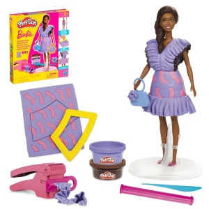 Play Doh Barbie Set Plastelina Barbie Fashionista Ruffles Creatii Vestimentare - Img 6