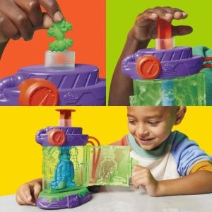 Play Doh Povestiri Cu Testoase Ninja Adolescente Mutante Set Plastelina Statie De Mutatii - Img 2
