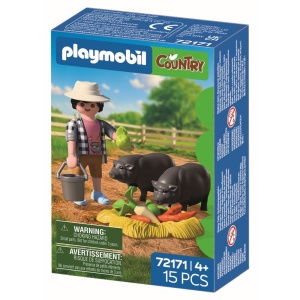 Playmobil - Jucarie de rol Fermier cu porci vietnamezi - Img 3