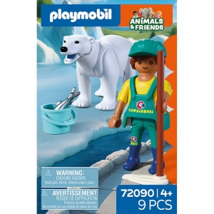 Playmobil - Jucarie de rol Ingrijitor zoo si urs polar - Img 2