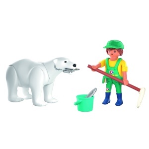 Playmobil - Jucarie de rol Ingrijitor zoo si urs polar - Img 5