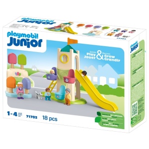 Playmobil Junior - Turn de aventura cu stand de inghetata - Img 2