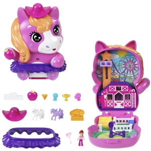 Polly Pocket Set Gentuta Animalut Ponei La Rodeo Cu Accesorii - Img 5