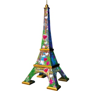 Puzzle 3D Turnul Eiffel Cu Inimioare, 216 Piese - Img 2