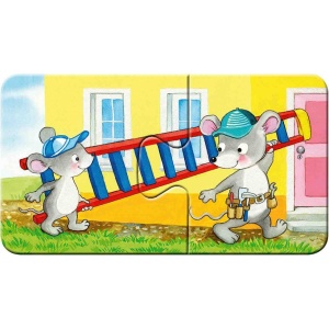 Puzzle Animale Muncitoare, 9X2 Piese - Img 2