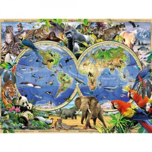 Puzzle Animalele Lumii, 100 Piese - Img 2