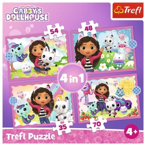 Puzzle Trefl 4In1 Gabbys Dollhouse Aventurile Lui Gabby - Img 5