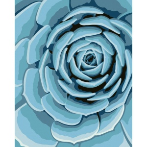 Ravensburger - CreArt pictura pe numere pentru adulti planta suculenta albastra - Img 3