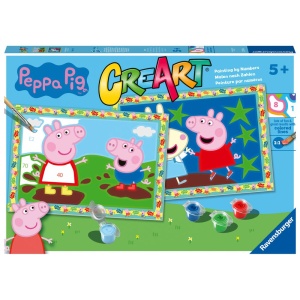 Ravensburger - CreArt pictura pe numere pentru copii 2 sabloane Peppa Pig - Img 1