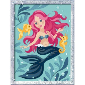 Ravensburger - CreArt pictura pe numere pentru copii cu sclipici sirena - Img 3