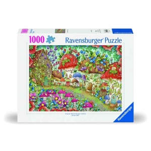 Ravensburger - Puzzle casute ciupercute florale 1000 piese design nou