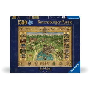 Ravensburger - Puzzle harta castelul Hogwarts 1500 piese design nou