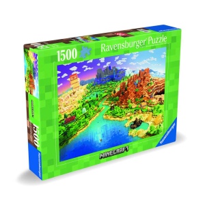 Ravensburger - Puzzle lumea Minecraft 1500 piese design nou - Img 1