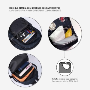 Rucsac Harry Potter Hogwarts Navy, 30x18x46 cm - Img 2