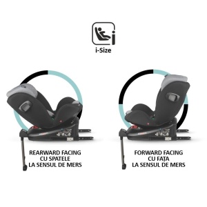 Scaun auto iSize 40-150 cm C Vigo Diamond black+Coccolle oglinda auto rear-facing - Img 3