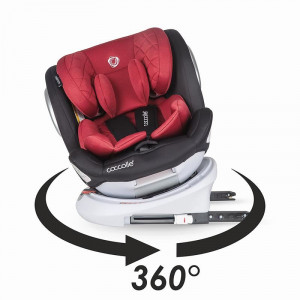 Scaun auto rotativ 0-36 kg Coccolle Lyra Dahlia Red - Img 2
