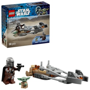 Set LEGO Star Wars - Motocicleta rapidă a lui Mandalorian și Grogu (75436)