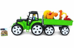 Set Tractor Ferma Negru Verde