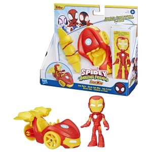 Spidey Prietenii Extraordinari Set Masinuta Si Figurina Si Accesoriu Iron Man - Img 3