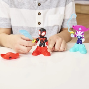 Spidey Si Prietenii Lui Uimitori Marvel Water Webs Set 2 Figurine Ghost Spider Si Pirate Spin Cu Accesorii - Img 5
