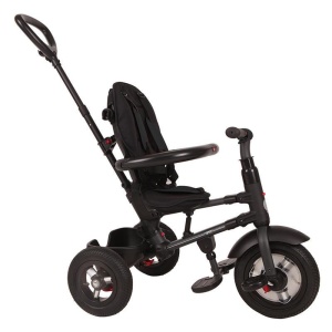 Tricicleta cu roti de cauciuc Qplay Rito Rubber Negru - Img 6