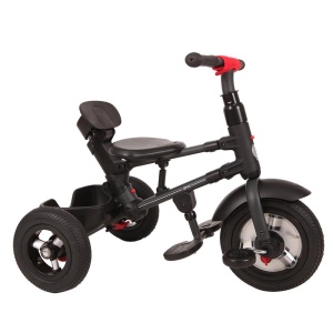 Tricicleta cu roti de cauciuc Qplay Rito Rubber Rosu - Img 6