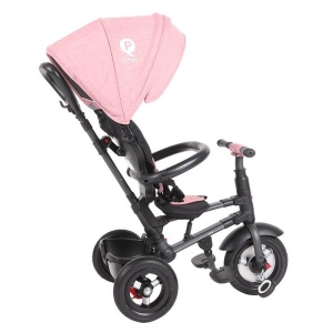 Tricicleta cu roti de cauciuc Qplay Rito Rubber Roz - Img 8