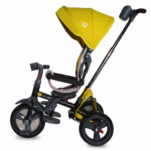 Tricicleta multifunctionala 4in1 cu sezut reversibil Coccolle Velo Mustar - Img 3