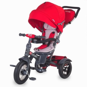 Tricicleta multifunctionala Coccolle Giro Plus Rosu - Img 1